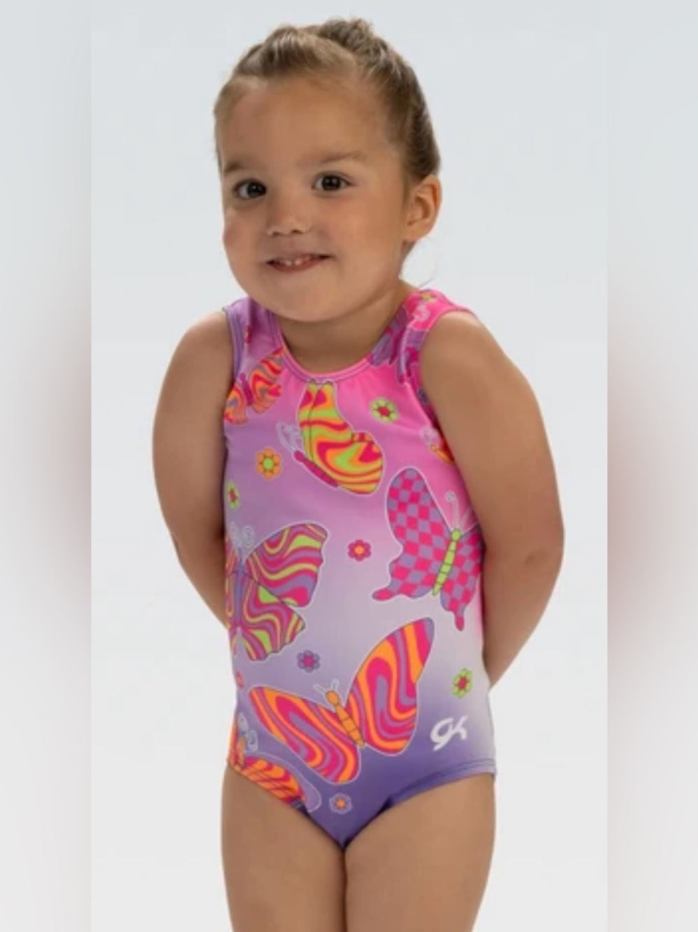 NWT GK ELITE  Gymnastics Tumbling Dance leotard PRETTY Magic Wings BUTTERFLY